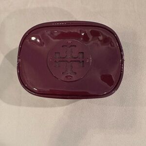 Tory Burch Burgundy Cosmetic Case